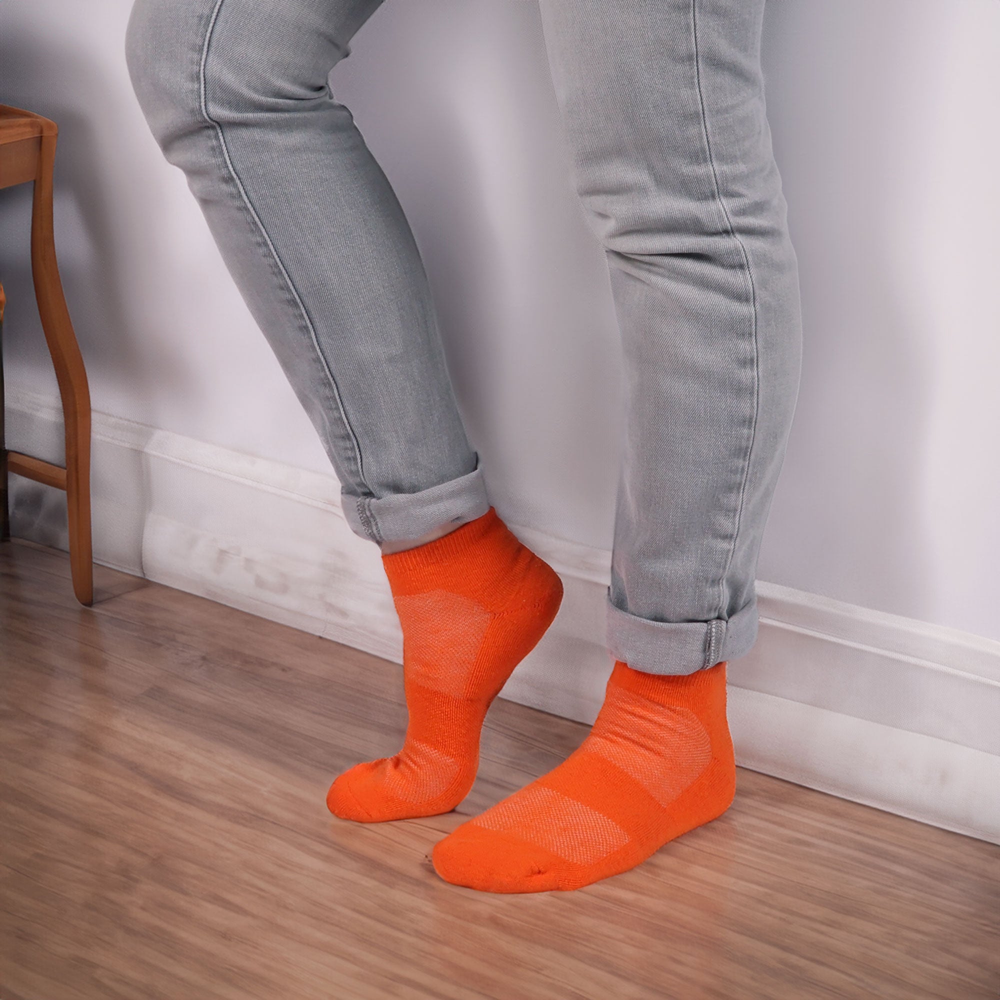 Unisex Bamboo Rayon Wool Blend Athletic Quarter Socks