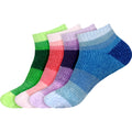 Women's Soft Chenille Furry Fuzzy Color Block Ankle Home Socks