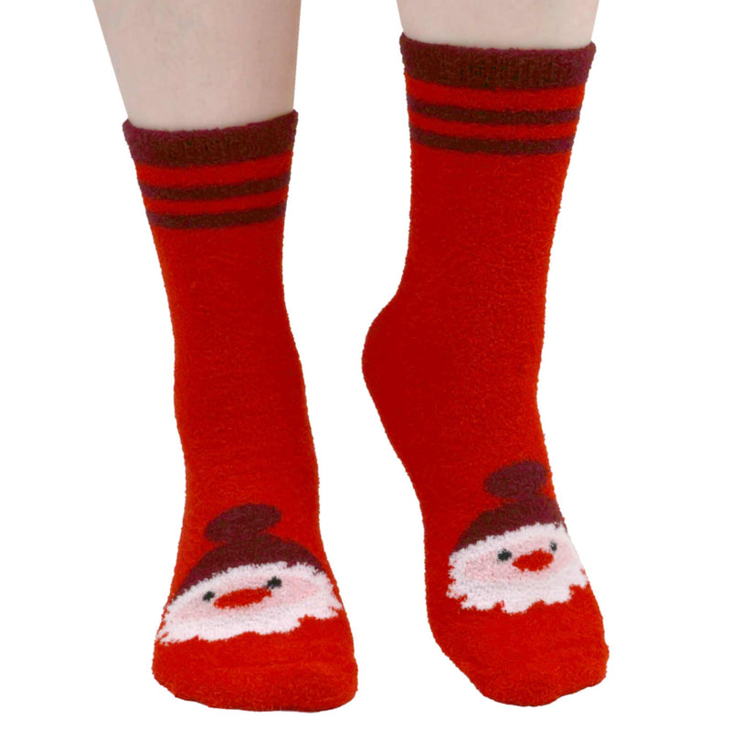 Women's Cute Fuzzy Warm Christmas Indoor Outdoor Cozy Crew Socks