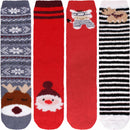 Women's Cute Fuzzy Warm Christmas Indoor Outdoor Cozy Crew Socks, Assortment Packs