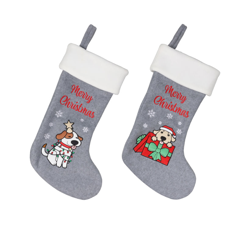 Hand-Embroidered Christmas Stockings