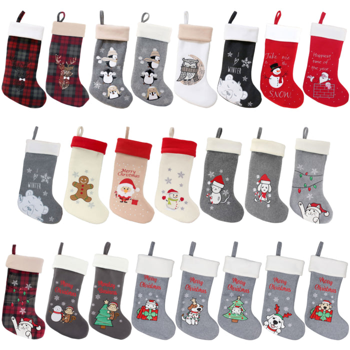 bamboomn Hand-Embroidered Christmas Stockings