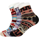 Women's Funky Double Layer Cabin Socks: 3 Pairs