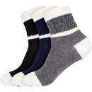 Women's Funky Double Layer Cabin Socks: 3 Pairs