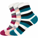 Women's Funky Double Layer Cabin Socks: 3 Pairs