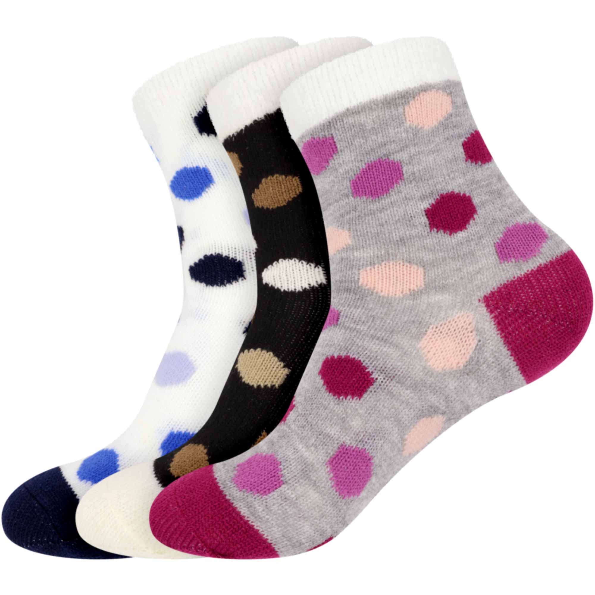 Women's Funky Double Layer Cabin Socks: 3 Pairs