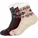 Women's Funky Double Layer Cabin Socks: 3 Pairs