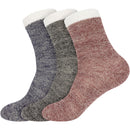 Women's Funky Double Layer Cabin Socks: 3 Pairs