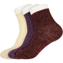 Women's Funky Double Layer Cabin Socks: 3 Pairs
