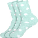 Women's Fuzzy Polka Dots Socks - 3 Pair