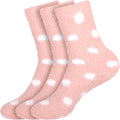 Women's Fuzzy Polka Dots Socks - 3 Pair