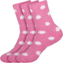 Women's Fuzzy Polka Dots Socks - 3 Pair