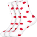 Women's Fuzzy Polka Dots Socks - 3 Pair