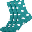 Women's Fuzzy Polka Dots Socks - 3 Pair