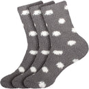 Women's Fuzzy Polka Dots Socks - 3 Pair