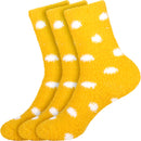 Women's Fuzzy Polka Dots Socks - 3 Pair