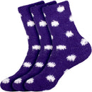 Women's Fuzzy Polka Dots Socks - 3 Pair