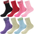 Assorted Fuzzy Stripe Solid Non-Slip Home Socks