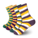 Team Spirit Striped Fuzzy Socks
