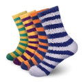 Team Spirit Striped Fuzzy Socks