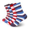 Team Spirit Striped Fuzzy Socks