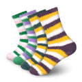 Team Spirit Striped Fuzzy Socks