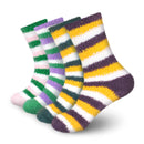Team Spirit Striped Fuzzy Socks