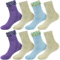 Assorted Fuzzy Stripe Solid Non-Slip Home Socks