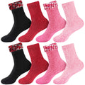 Assorted Fuzzy Stripe Solid Non-Slip Home Socks