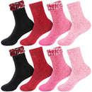 Assorted Fuzzy Stripe Solid Non-Slip Home Socks