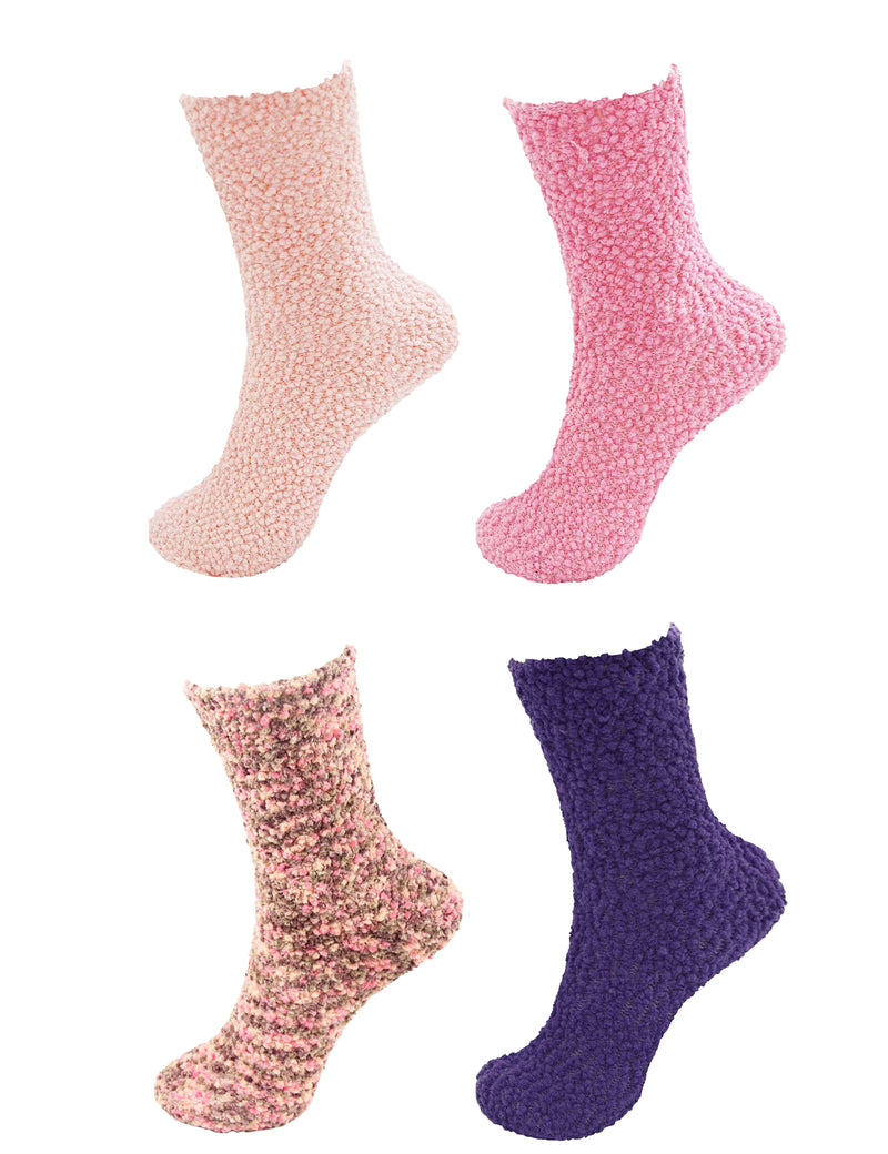 Assorted Fuzzy Knobby Socks