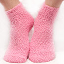 Women's Fuzzy Striped Knobby Socks