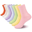 8 pair assortment of fuzzy pastel socks