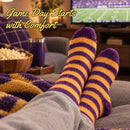 Team Spirit Striped Fuzzy Socks
