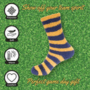 Team Spirit Striped Fuzzy Socks