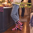Team Spirit Striped Fuzzy Socks