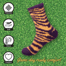 Zebra Stripe Team Spirit Fuzzy Socks