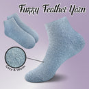 Women's Fuzzy Feather Yarn Ankle Socks