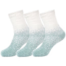 Women's Fuzzy Gradient Home Socks - 3 Pair