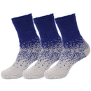 Women's Fuzzy Gradient Home Socks - 3 Pair