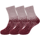 Women's Fuzzy Gradient Home Socks - 3 Pair
