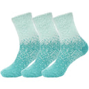 Women's Fuzzy Gradient Home Socks - 3 Pair