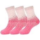 Women's Fuzzy Gradient Home Socks - 3 Pair