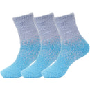 Women's Fuzzy Gradient Home Socks - 3 Pair