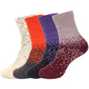 Women's Fuzzy Gradient Home Socks - 4 Pair