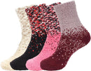Women's Fuzzy Gradient Home Socks - 4 Pair