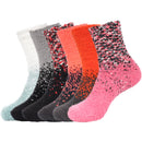 Women's Fuzzy Gradient Home Socks - 6 Pair