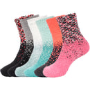 Women's Fuzzy Gradient Home Socks - 6 Pair
