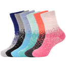 Women's Fuzzy Gradient Home Socks - 6 Pair