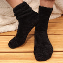 Black Fuzzy Featherlight Socks with Grips